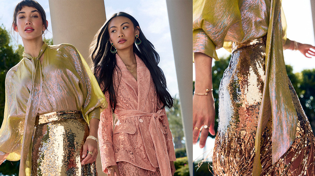 Models in sunlit glamoratti outfit