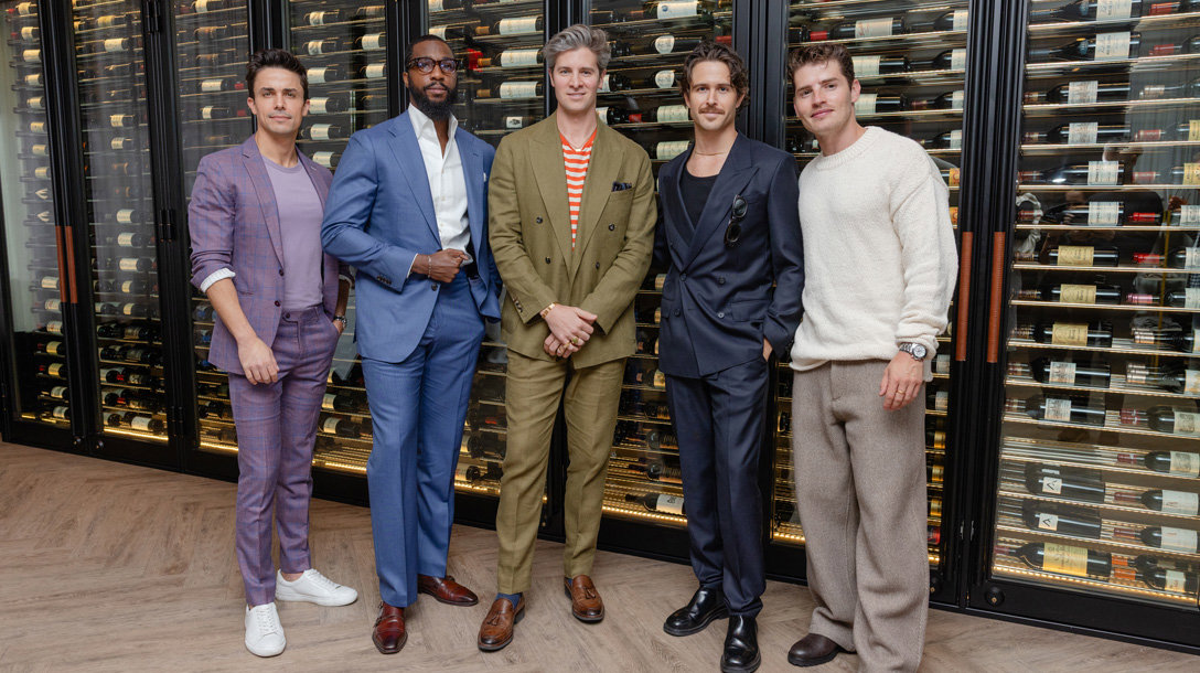 Influencers posing at the Men's Influencer Fashion Showcase