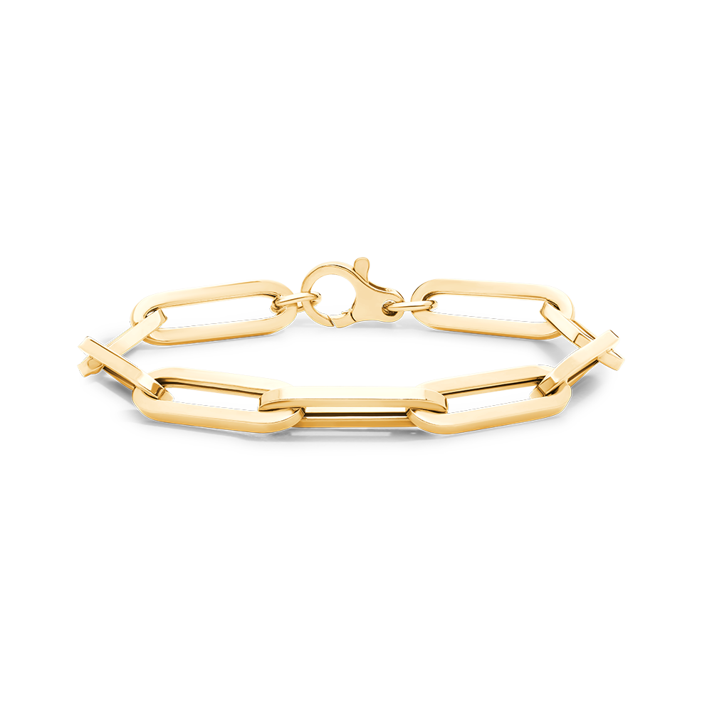 Large Paperclip Bracelet in 14k Italian Yellow Gold from Blue Nile