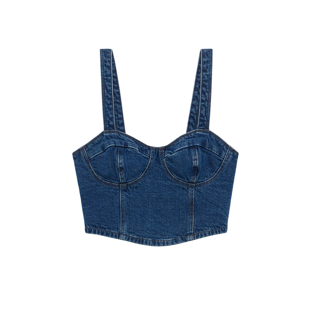 Guilia Denim Top at PAIGE