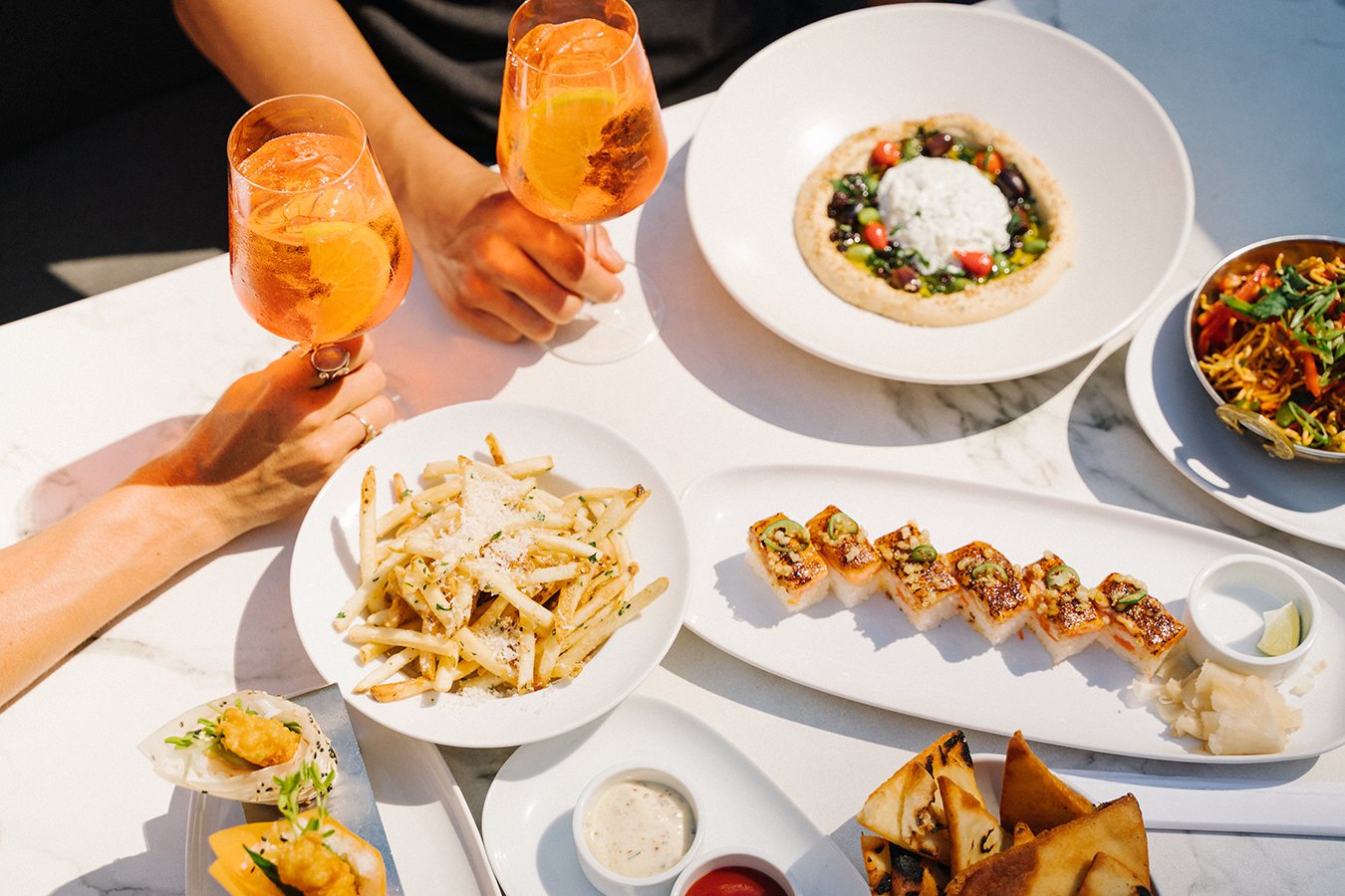 JOEY Newport Beach Entrees and Drinks