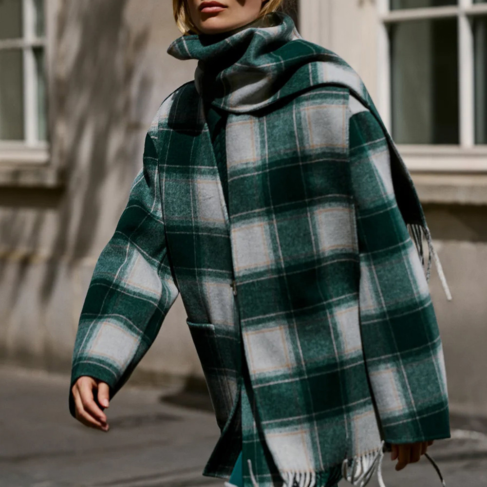 Alderton Check Scarf Coat at Varley