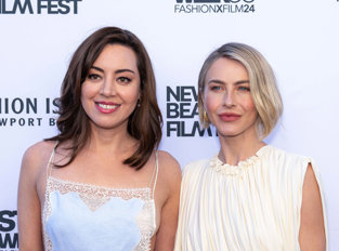 Aubrey Plaza and Julianne Hough at StyleWeekOC