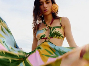 Woman in Farm Rio Dress