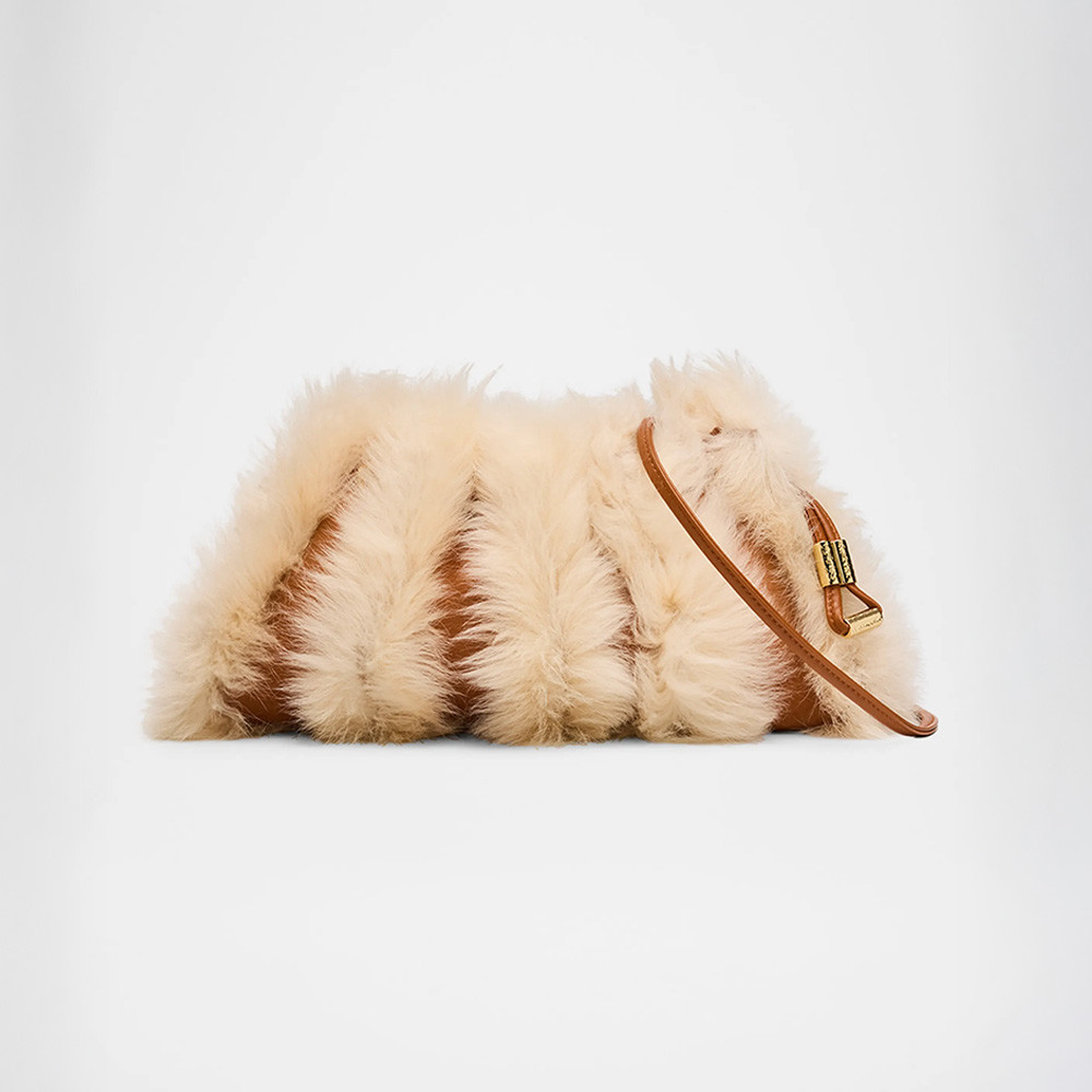 Adria Mini Pleated Wave Shearling Crossbody Bag from Ulla Johnson at Neiman Marcus