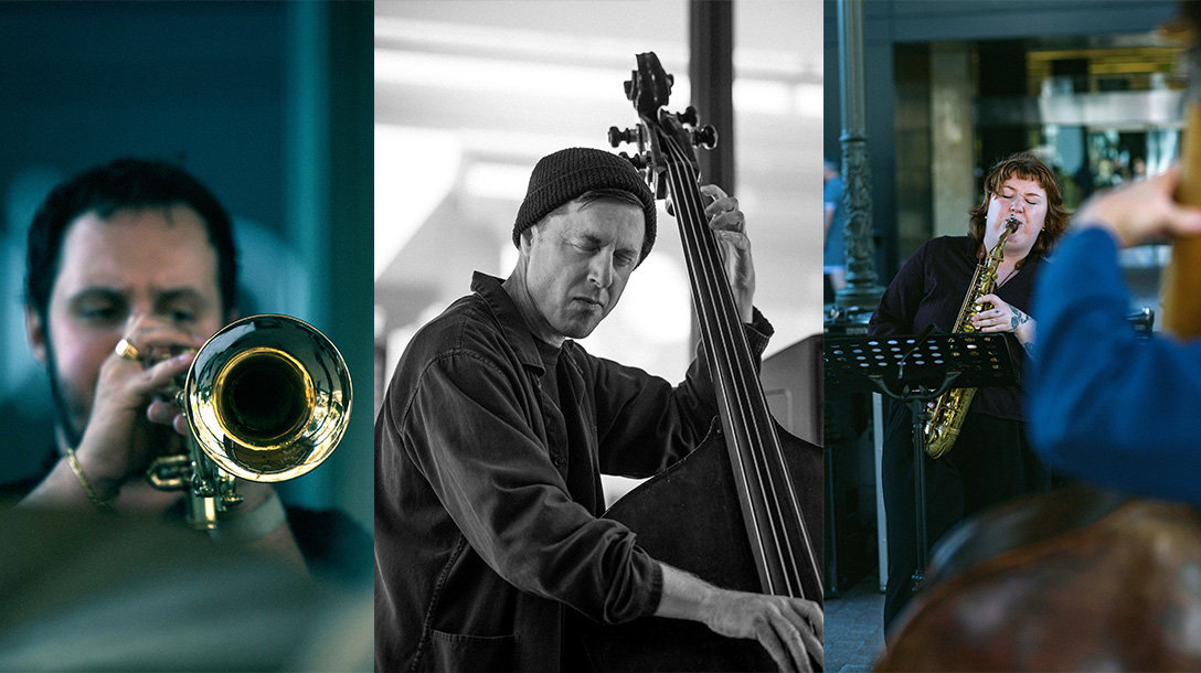 Jazz Musicians playing instruments