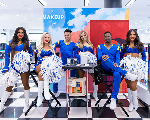 Rams cheerleaders at Bloomingdale's