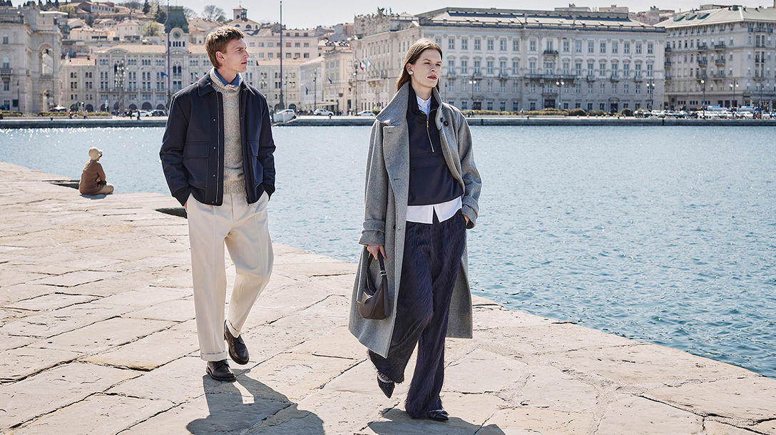 Man and woman in Peserico Clothing