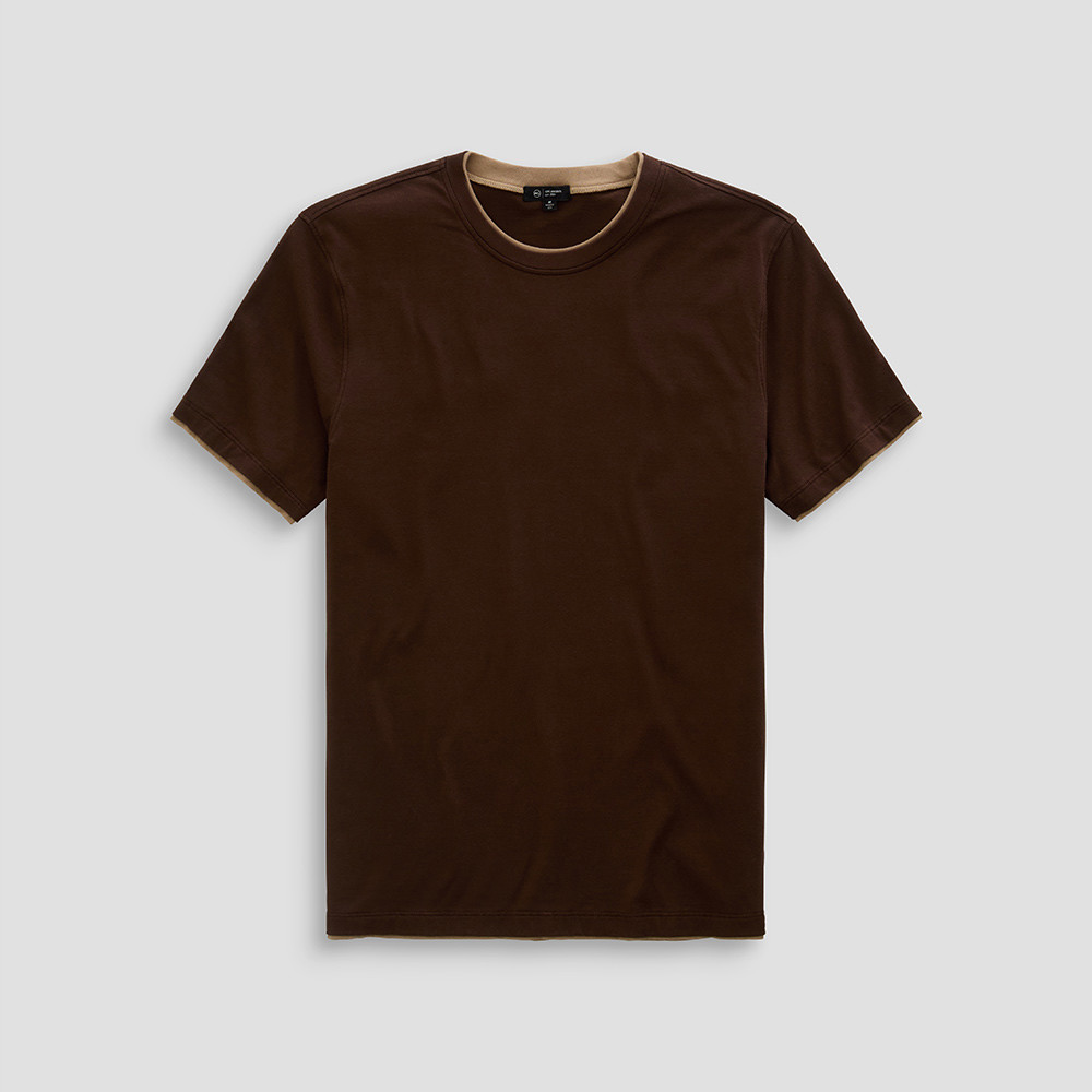 Como Double Layer Short Sleeve Crew at AG