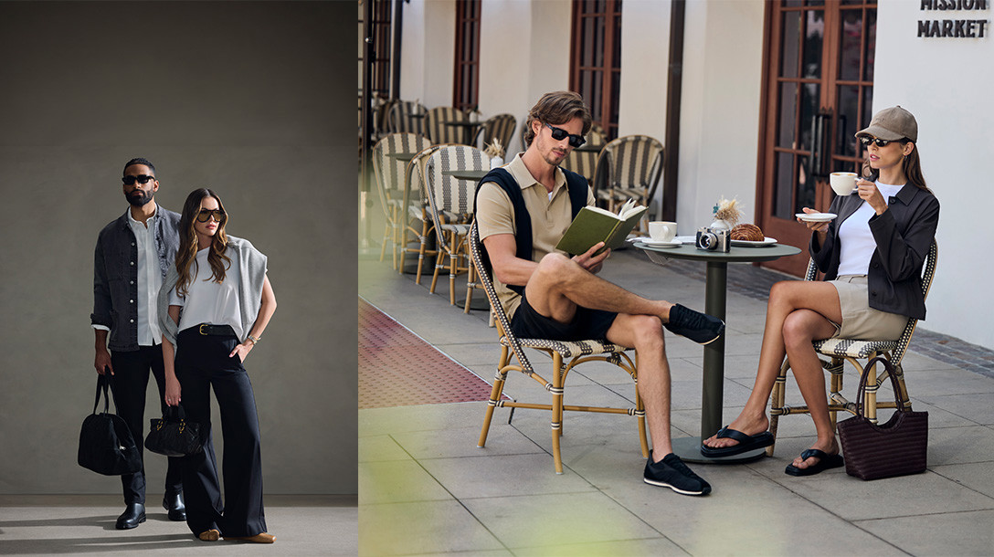 Man and Woman in BYLT clothing