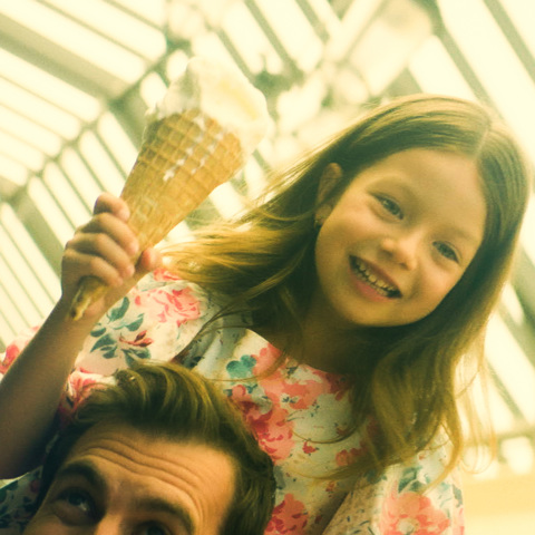 Girl eating ice cream
