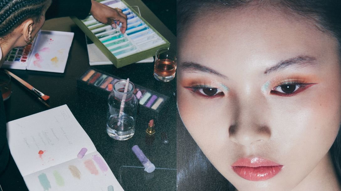 Woman using Chanel makeup