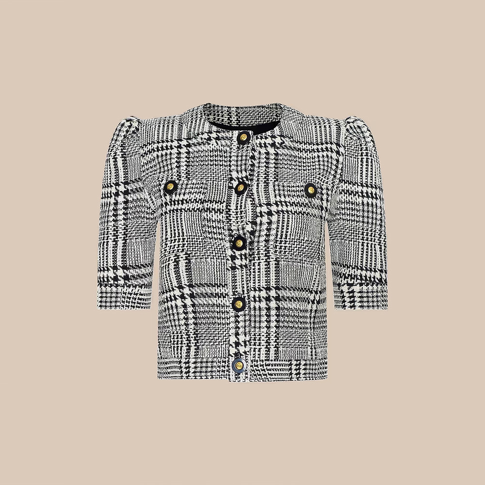 Allegra Cropped Tweed Jacket at L'Agence