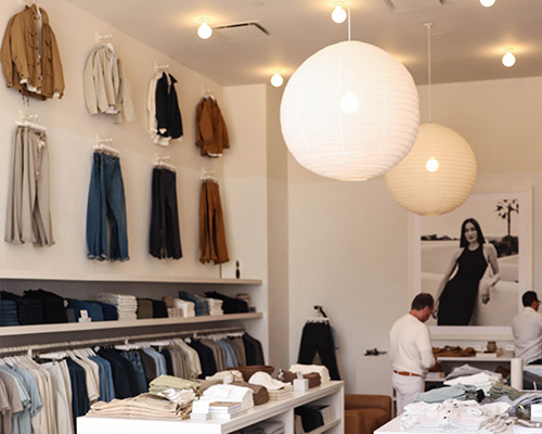 Interior of Buck Mason at Fashion Island