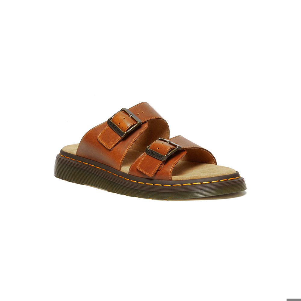 Josef Analine Leather Buckle Slide Sandals at Dr. Martens