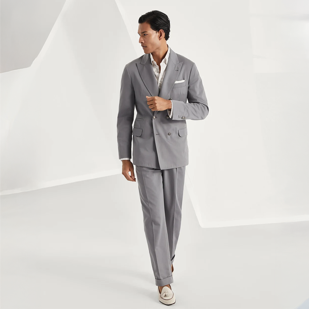 Gabardine Suit from Brunello Cucinelli at GARYS