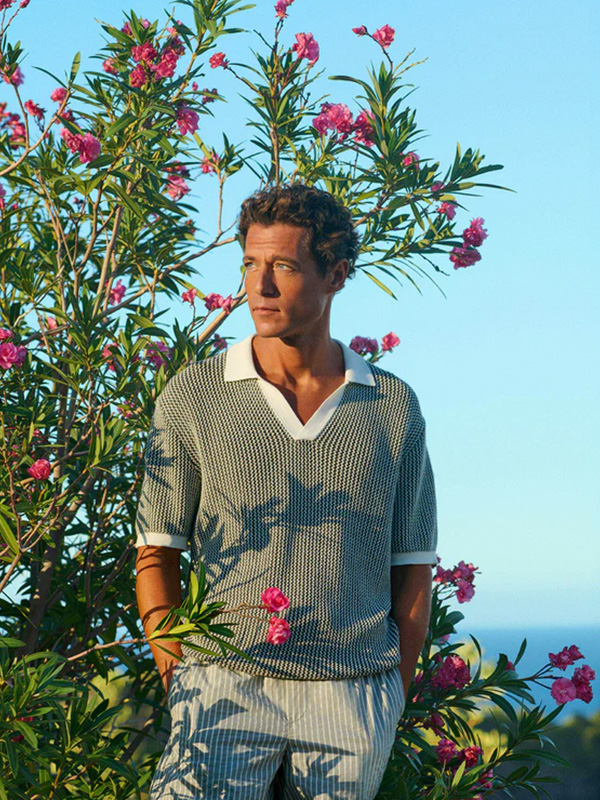 Man in the flower field