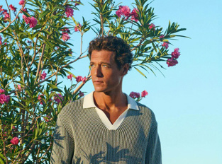 Man in the flower field