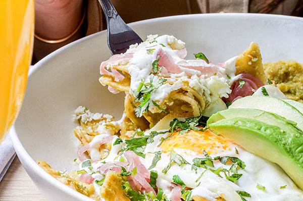 Chilaquiles at Zentrl